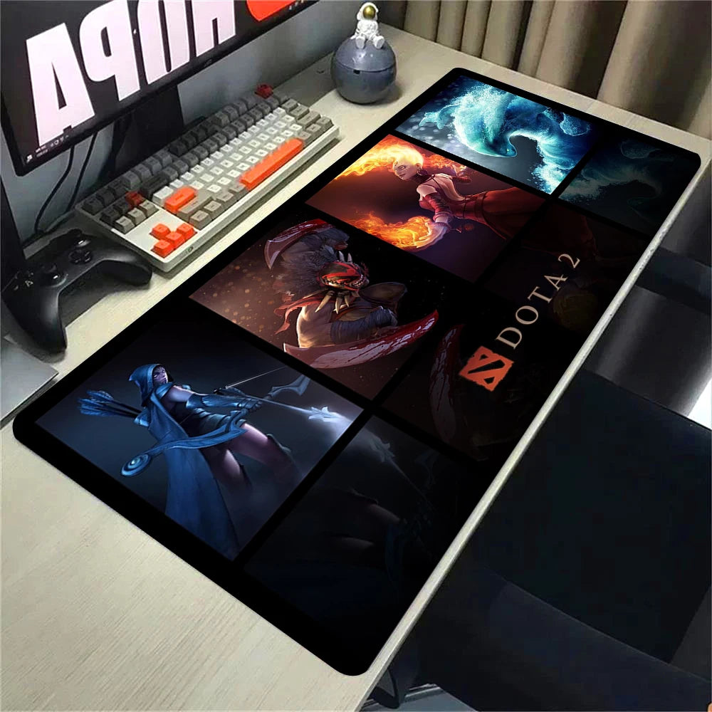 XXL Non-slip Rubber Gaming Mouse Pad with Stitched Edges for Desk and Keyboard 90x40cm
