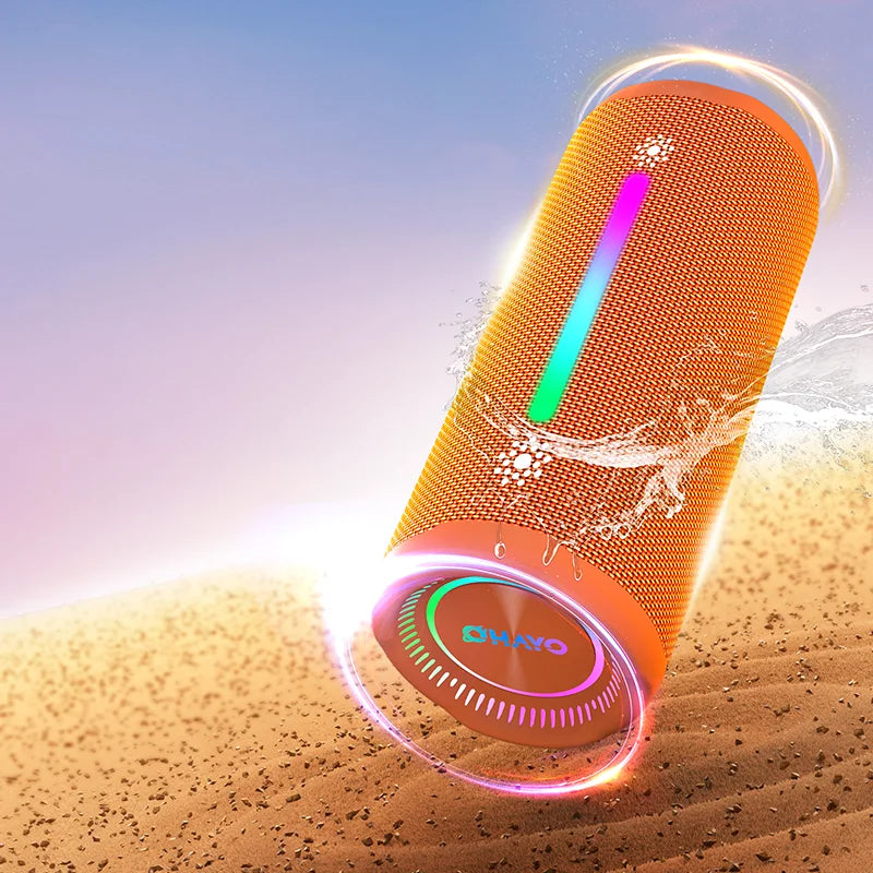 Portable Bluetooth Speaker with Deep Bass Stereo Sound and IPX7 Waterproof Design