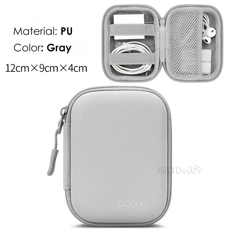 Mini Hard Shell Cable Storage Case for Chargers Adapters Power Supplies and Small Electronic Items