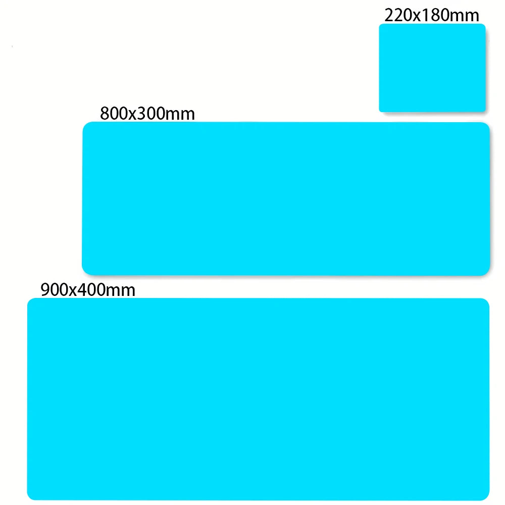 Large Waterproof Gaming Mouse Pad Solid Colour Natural Rubber Non-slip Desk Mat for Keyboard