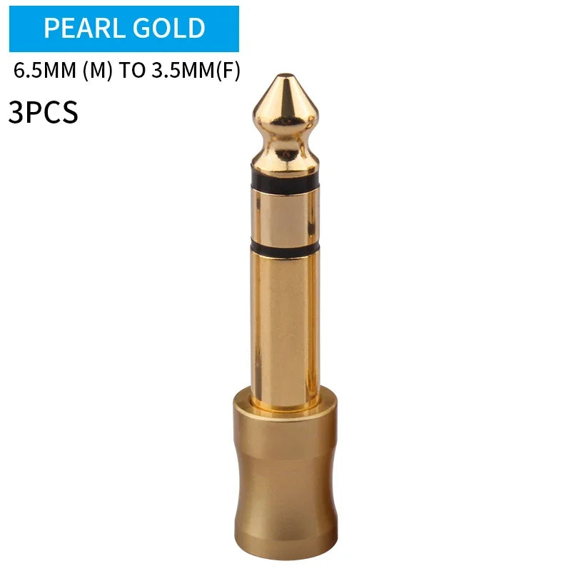 6.35mm Male to 3.5mm Female Audio Adapter Plug for Headphones Amplifiers and PCs