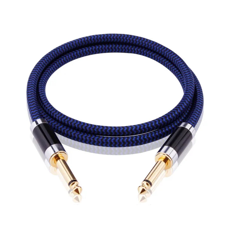 Professional Dual 6.5mm TS Audio Cable Oxygen‑Free Copper Lead for Guitar Mixer Amplifier