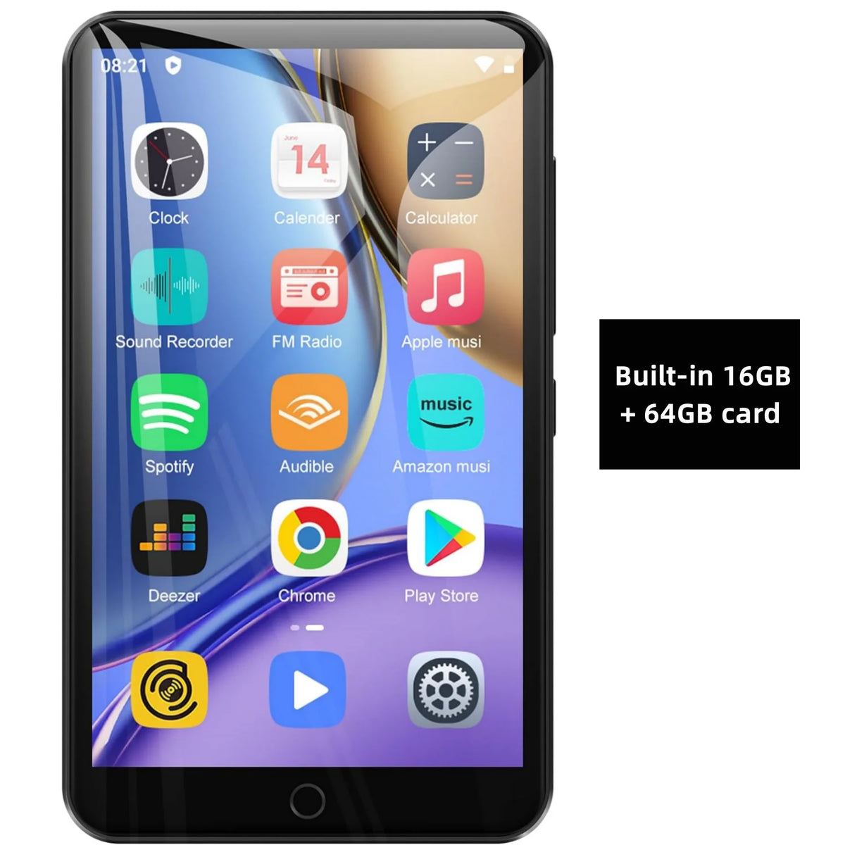 16GB Bluetooth and WiFi MP3 Player with 4 Inch Touchscreen FM Radio eBook and 512GB Expansion