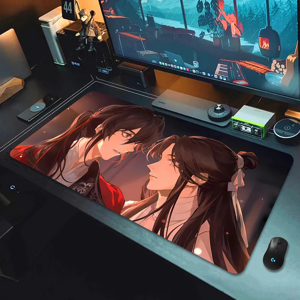 Large Gaming Mouse Pad Anime Desk Mat Non-slip Rubber Surface for Computer and Laptop Setups