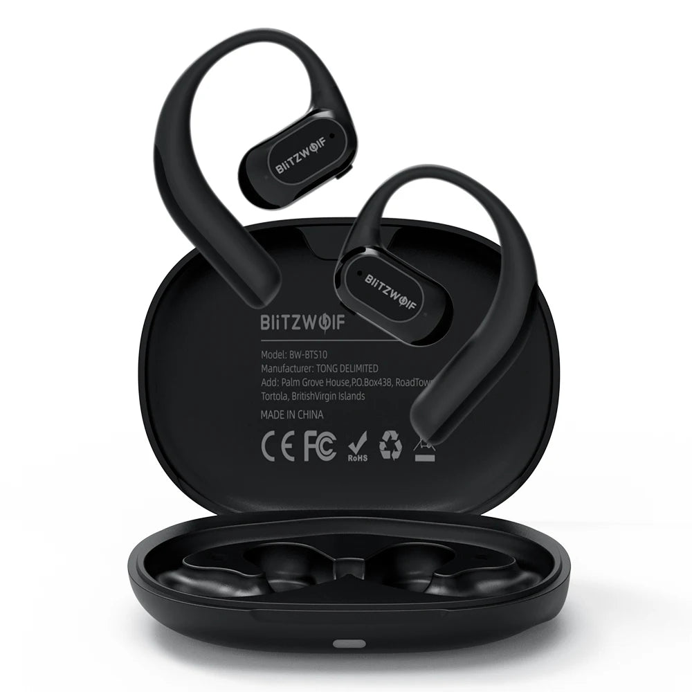 Open Ear Bone Conduction Bluetooth Earbuds with Mic and Low Latency Waterproof Design