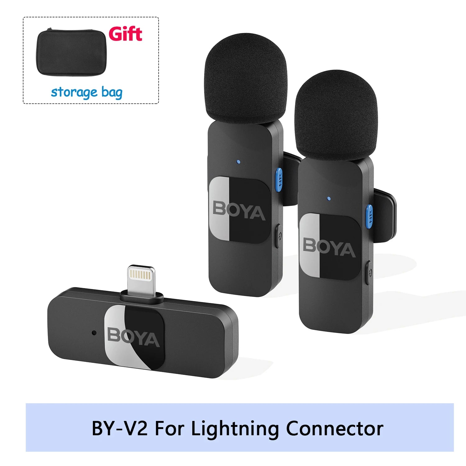 Wireless Lavalier Microphone for iPhone Android USB-C Live Streaming Vlogging Interviews Gaming Pro