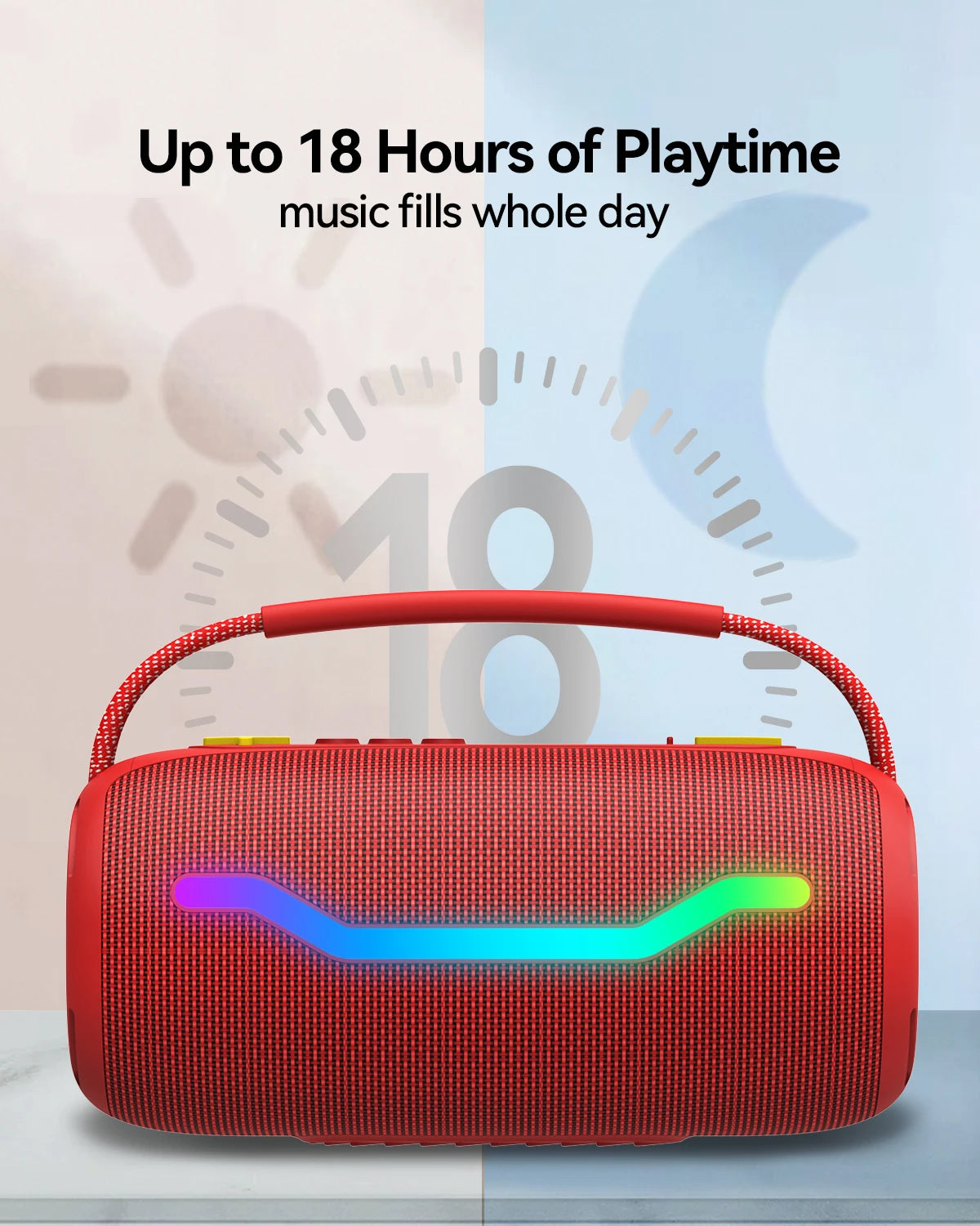 Portable Bluetooth Speaker with HD Sound Waterproof Design and Karaoke Function for Home and Outdoors