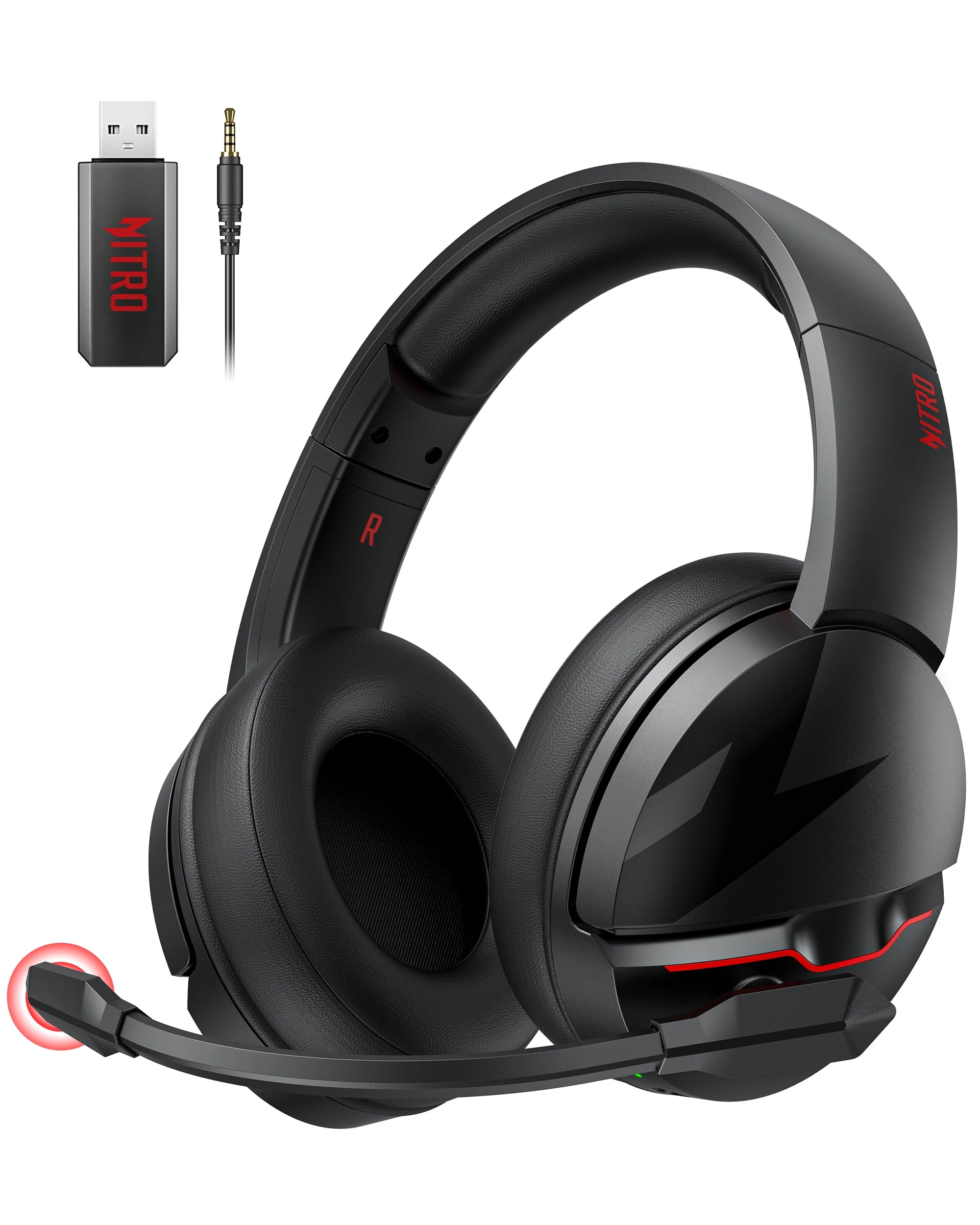 Wireless Gaming Headset with 100 Hour Battery Life Bluetooth 5.3 and ENC Mic