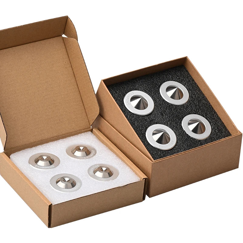 HiFi Speaker Isolation Spikes and Carbon Fibre Floor Mats for Amplifiers and Audio Systems