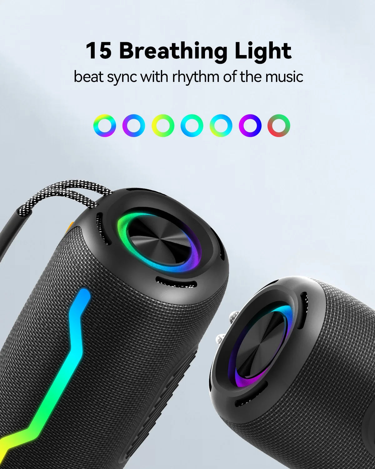Portable Bluetooth Speaker with HD Sound Waterproof Design and Karaoke Function for Home and Outdoors