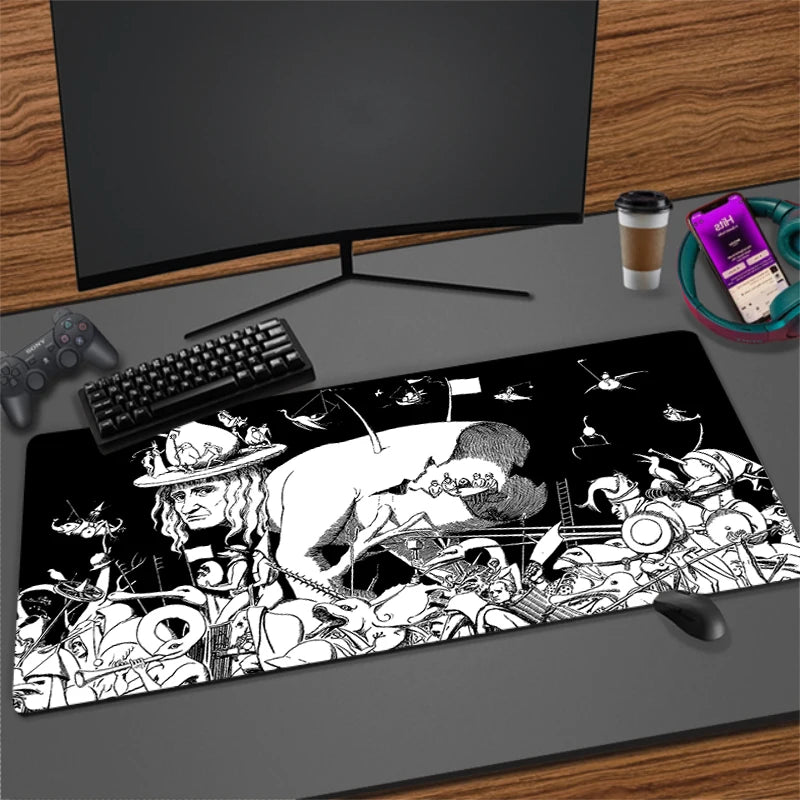 XXL Non-slip Rubber Mouse Mat for Gaming and Office | Extra Large Desk Pad with Stitched Edges