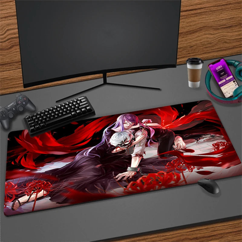 Large Anime Gaming Mouse Pad Non-Slip Rubber Mat for Keyboard and Desk, Multiple Sizes Available