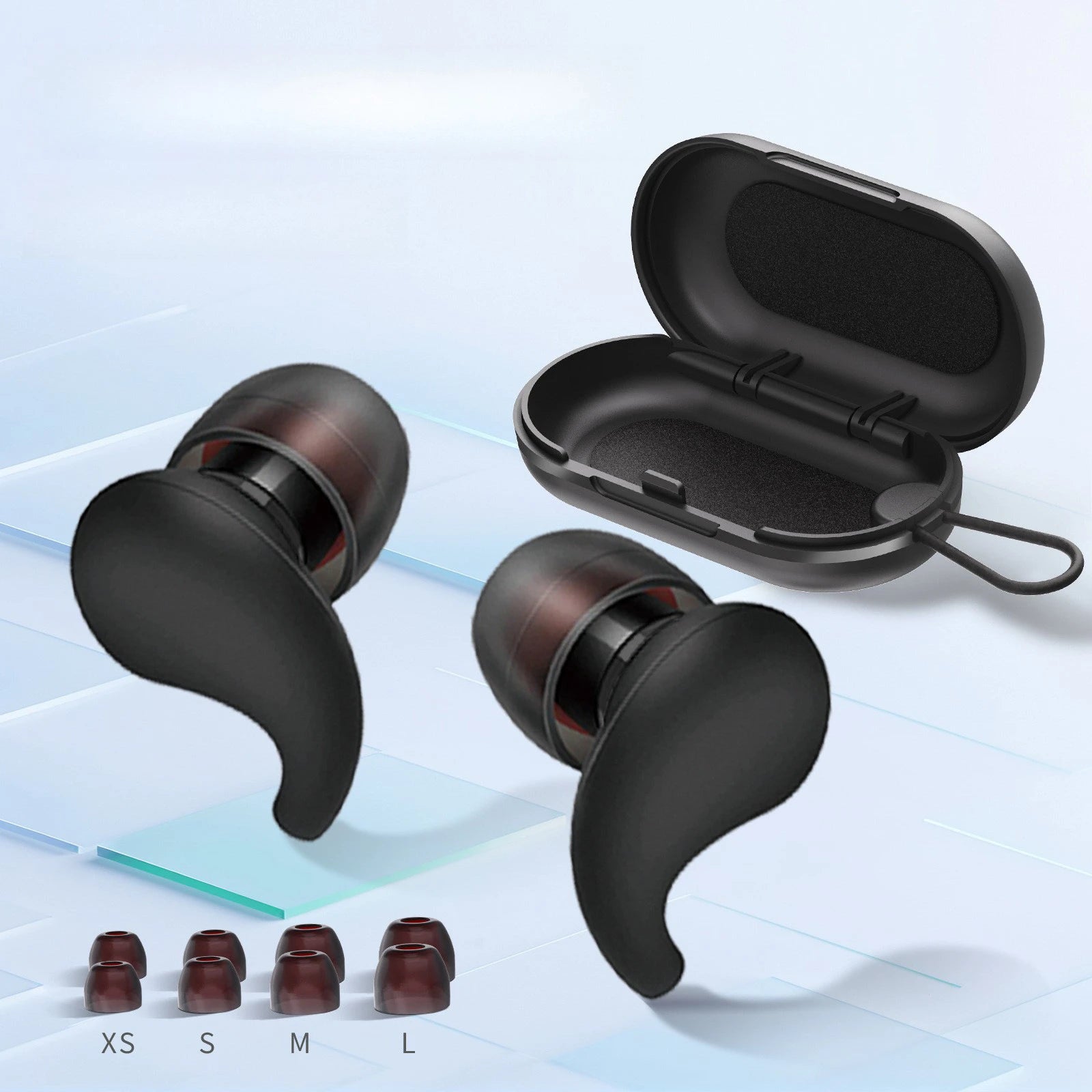 Reusable Silicone Noise Cancelling Earplugs, Filter Mesh Sleep and Waterproof Ear Protectors