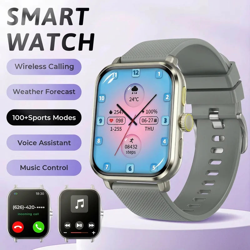 2026 New Smartwatch BT Call Health&Sleep Monitoring Screen Kids Smart Watch Waterproof Fashoin Sports Bracelet For Women Men