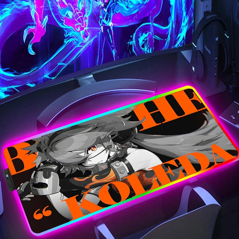 RGB Gaming Mouse Pad XXL with HD Print Non Slip Base Waterproof Rubber Desk Mat for PC Setup