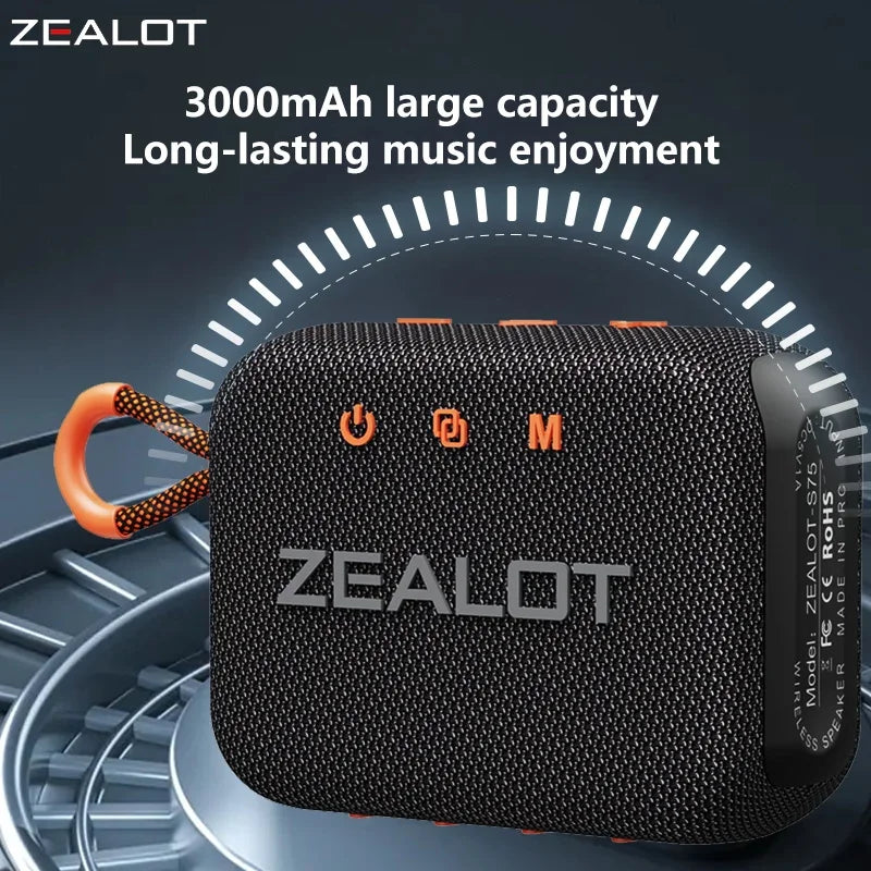 Portable Wireless Subwoofer Speaker with Deep Bass, Bluetooth 5.3, and 16 Hours Playtime