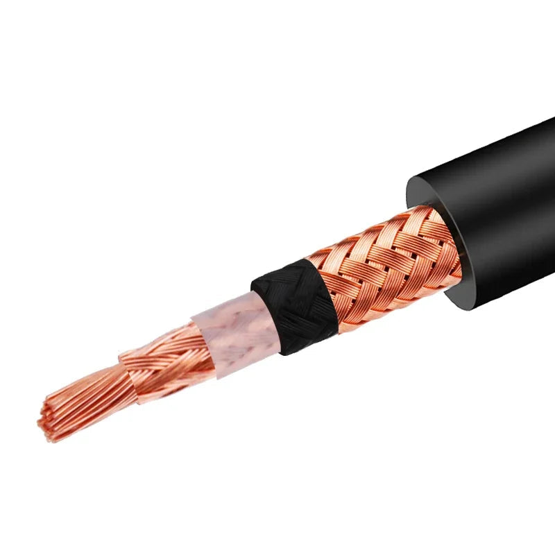 Premium 6.35mm Male to Male Audio Cable with Pure OFC Copper and Shielded Metal Plug