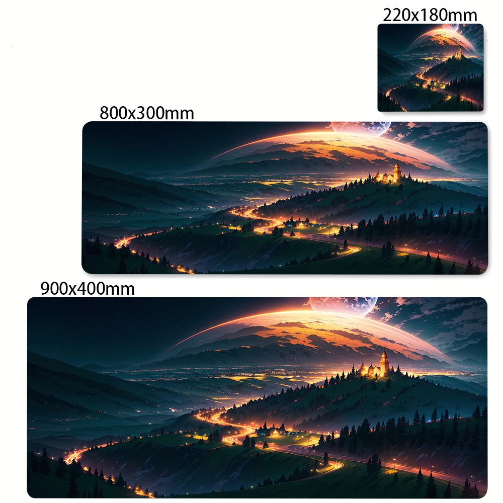 XXL Extended Anti-Slip Starry Sky Mouse Mat for PC Gaming Desks and Office Keyboards
