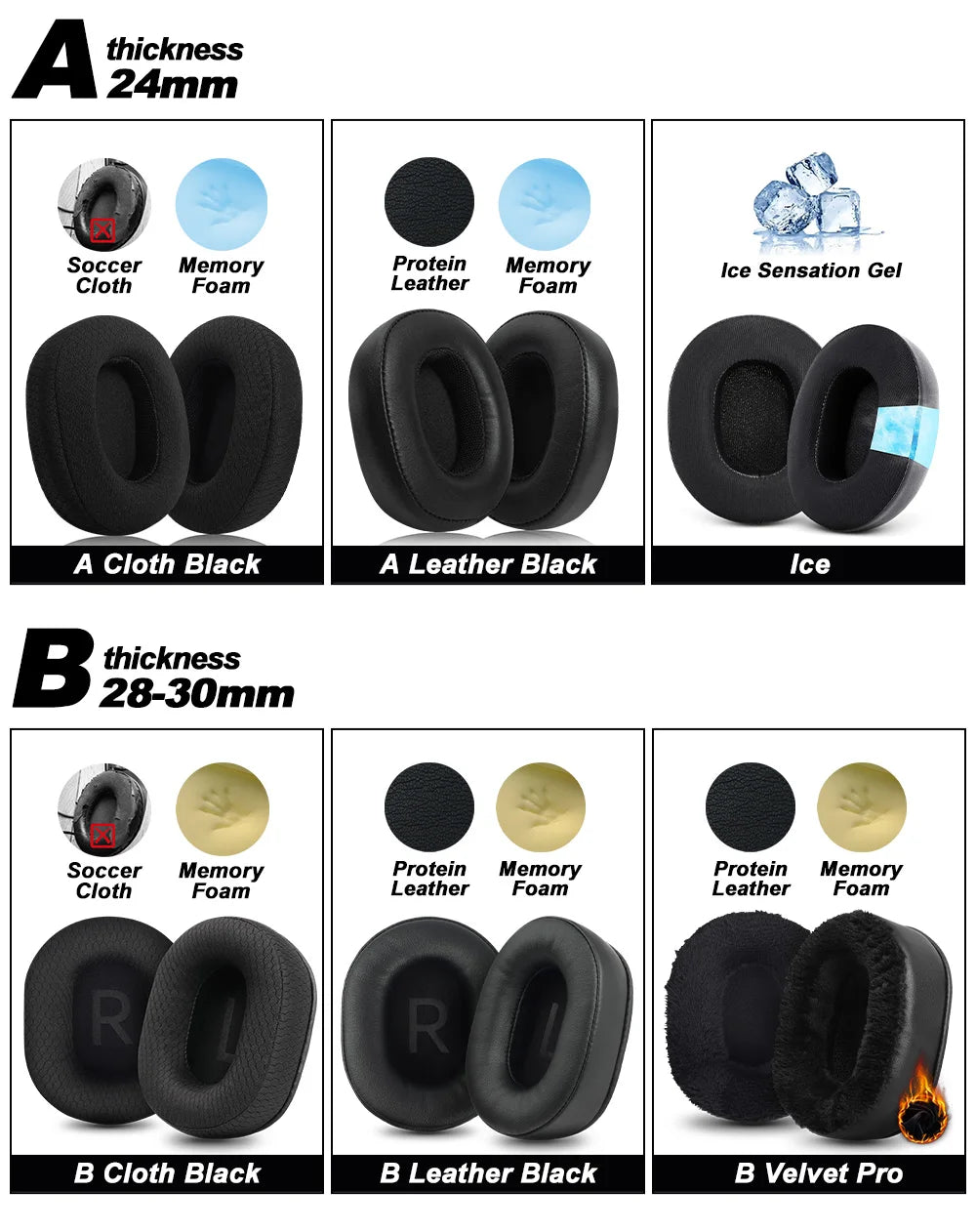 Premium Replacement Ear Pads Compatible with Edifier W600 W660BT W800BT W830 W808BT K800 K830 Models