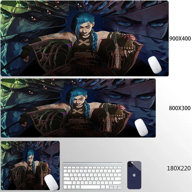 XXL Extended Gaming Mouse Mat with Anti-slip Rubber Base, Durable Edge, Desk Protection 90x40cm