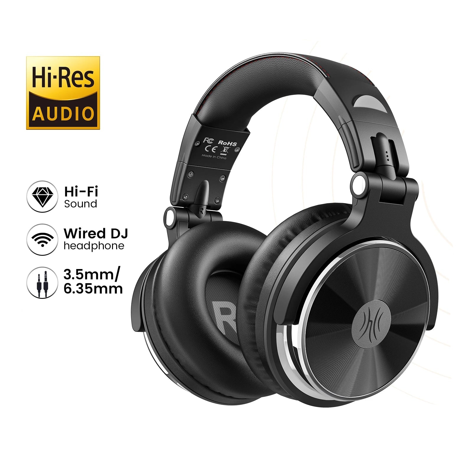 OneOdio Pro 10 Wired Over Ear Headphones DJ Studio Monitor Headset with Mic