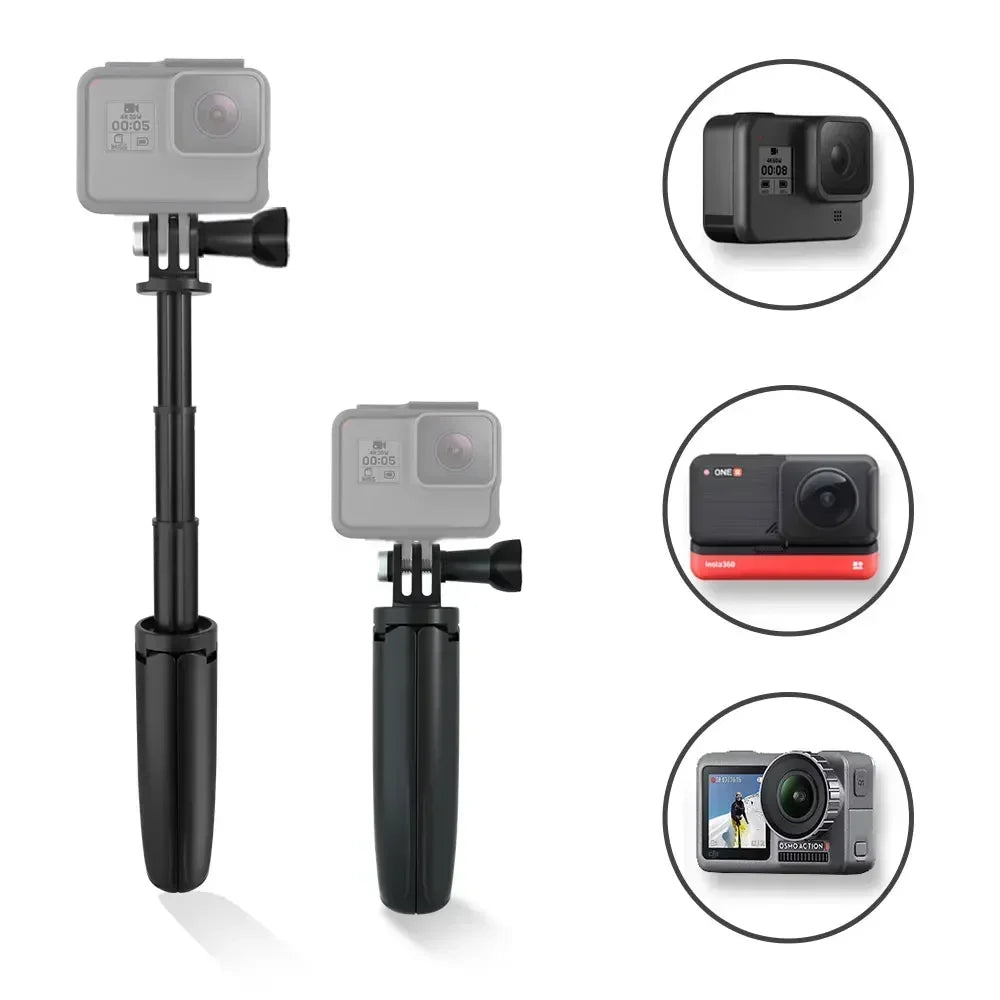Portable Retractable Handheld Tripod Stand for Sports and Outdoor Photography Cameras and GoPro