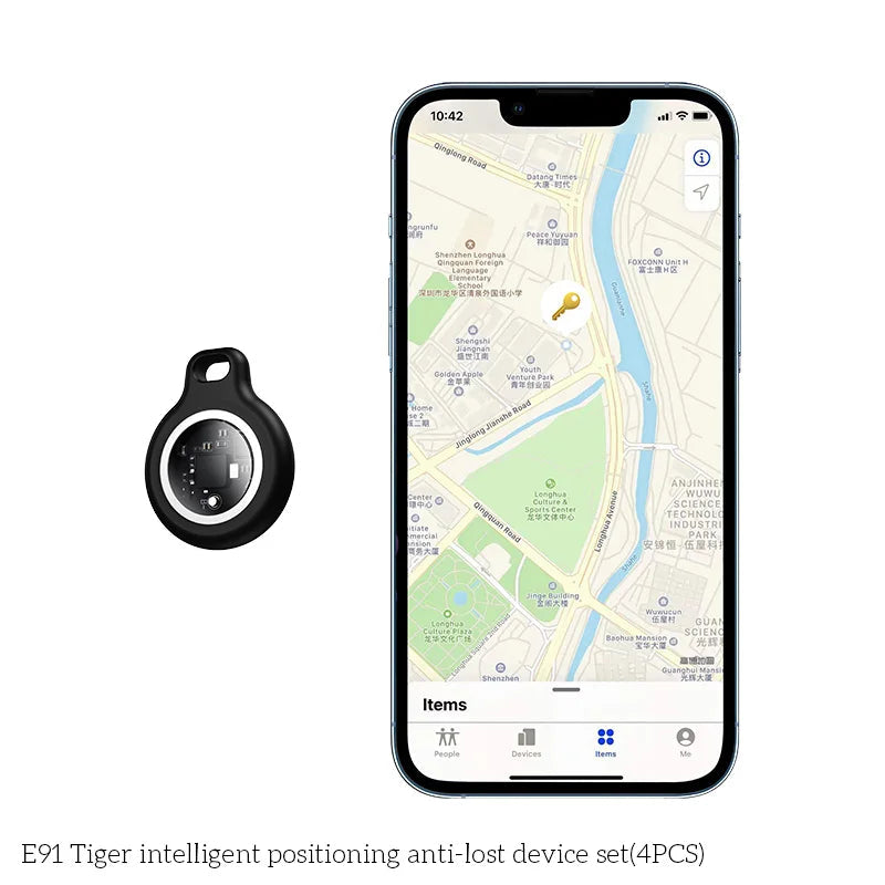 4 Pack Anti-Lost Bluetooth GPS Trackers with Cases Compatible with Apple Find My for Keys Luggage Bags
