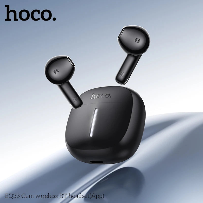 Wireless Semi in Ear Bluetooth Earbuds with APP Control, Stereo Sound and Microphone, HiFi Audio