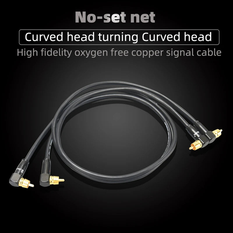 2RCA to 2RCA Hi-Fi Audio Cable 4N OFC Independent Shielding Stereo Interconnect Lead