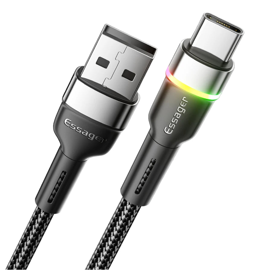 3A USB Type-C Fast Charging Cable for Samsung Xiaomi Redmi Poco Phones Data Charger Wire