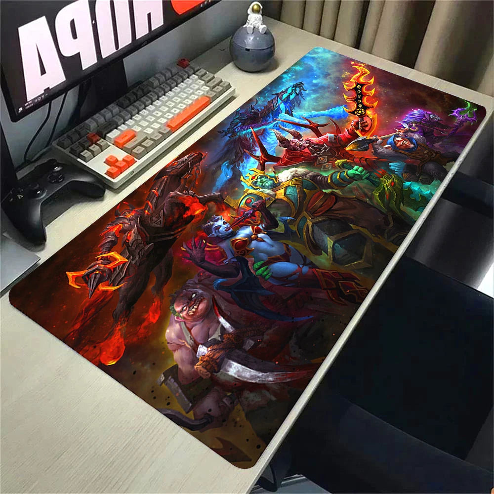 XXL Non-slip Rubber Gaming Mouse Pad with Stitched Edges for Desk and Keyboard 90x40cm