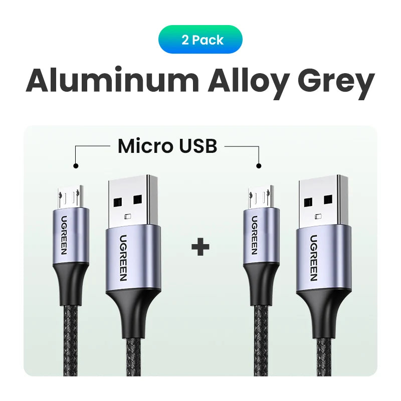 Micro USB Fast Charging Data Cable 2A Nylon Braided USB Lead for Android Phones Tablets