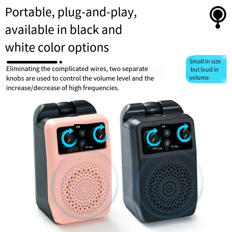Mini Portable Electric Guitar Amplifier 5W Rechargeable with Bluetooth and Built-in Effects