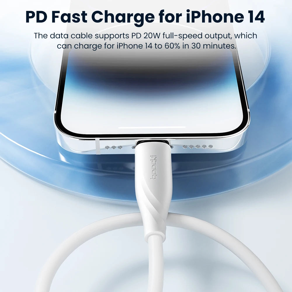 USB C to Lightning Fast Charging Cable for iPhone and iPad with Braided Design 20W PD