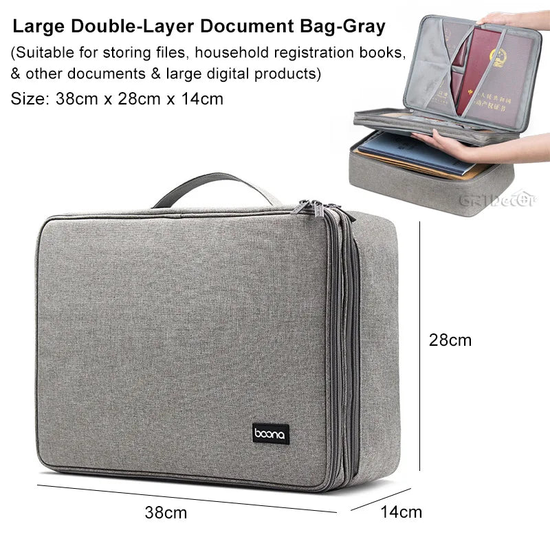 Double Layer Hard Shell Tech Organizer Case for Cables Chargers Earbuds USB Drives Travel Storage