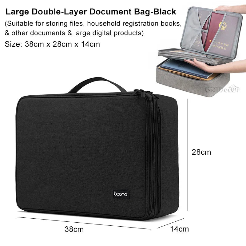Double Layer Hard Shell Tech Organizer Case for Cables Chargers Earbuds USB Drives Travel Storage
