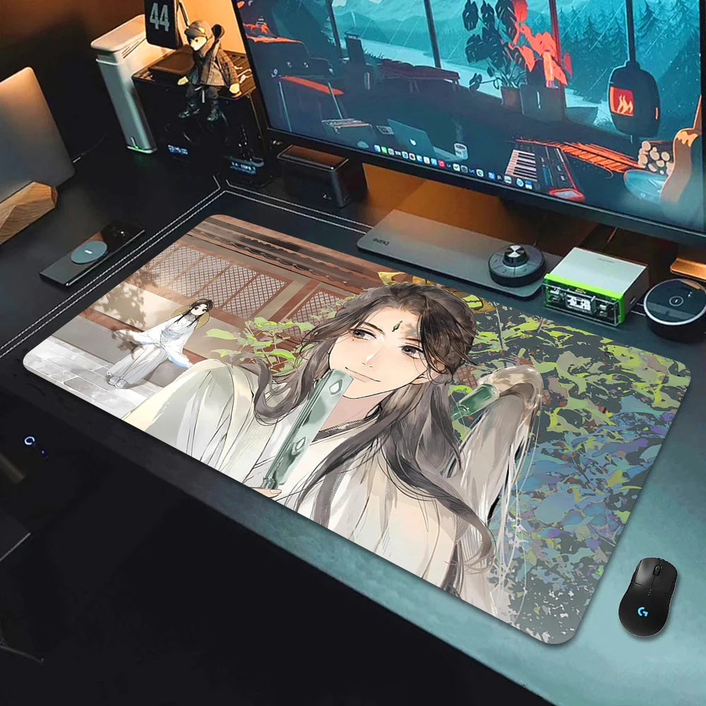 Large Gaming Mouse Pad Anime Desk Mat Non-slip Rubber Surface for Computer and Laptop Setups