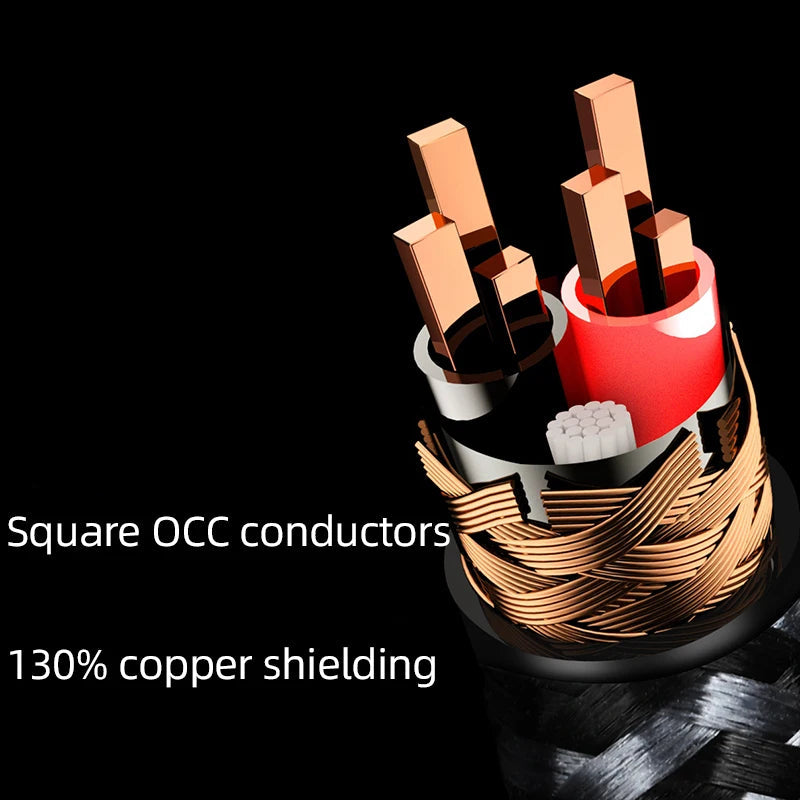 Premium 3.5mm to Dual XLR Audio Cable with OCC Copper for Amplifier Mixer and Studio Use