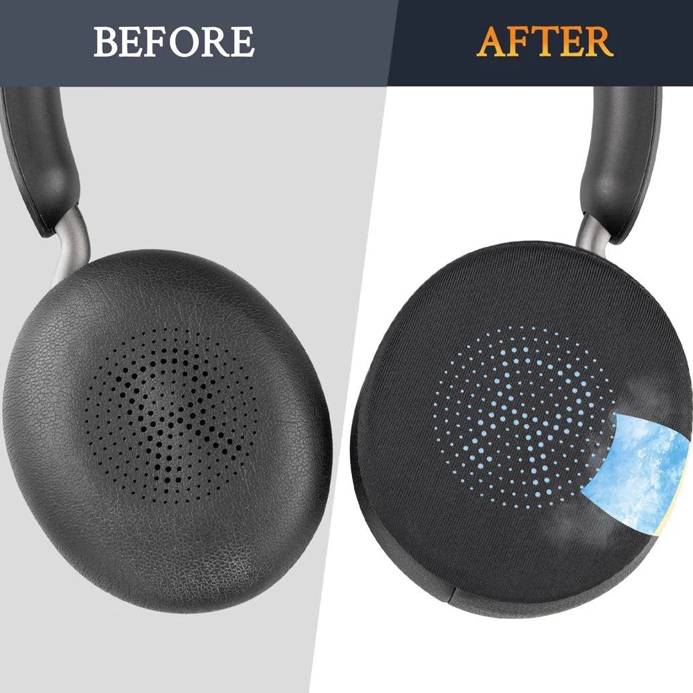 Memory Foam Replacement Earpads for Jabra Evolve2 65 40 Elite 45h Headphones Compatible Cushions