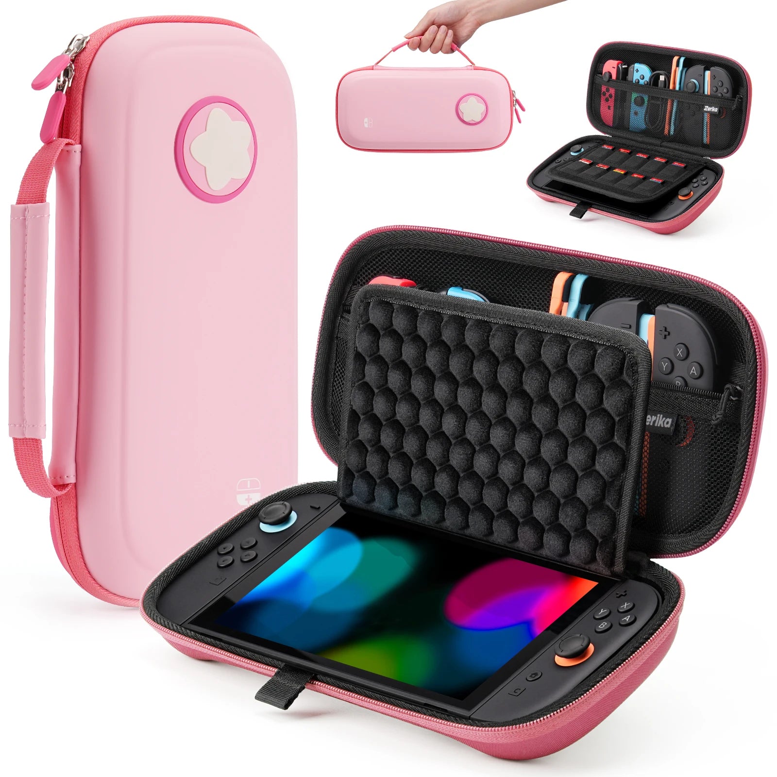 Waterproof Travel Carry Case for Nintendo Switch 2 & OLED Console with 10 Game Card Slots