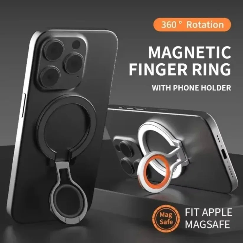 Magnetic Finger Ring Phone Holder Stand for iPhone with 360 Degree Adjustable Grip