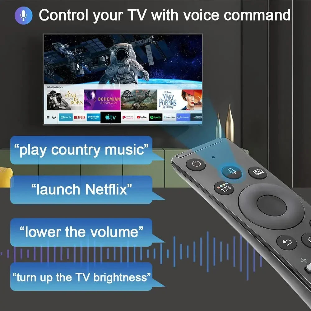 Universal Replacement Smart Voice Remote Control Compatible with Samsung 4K and QLED TVs