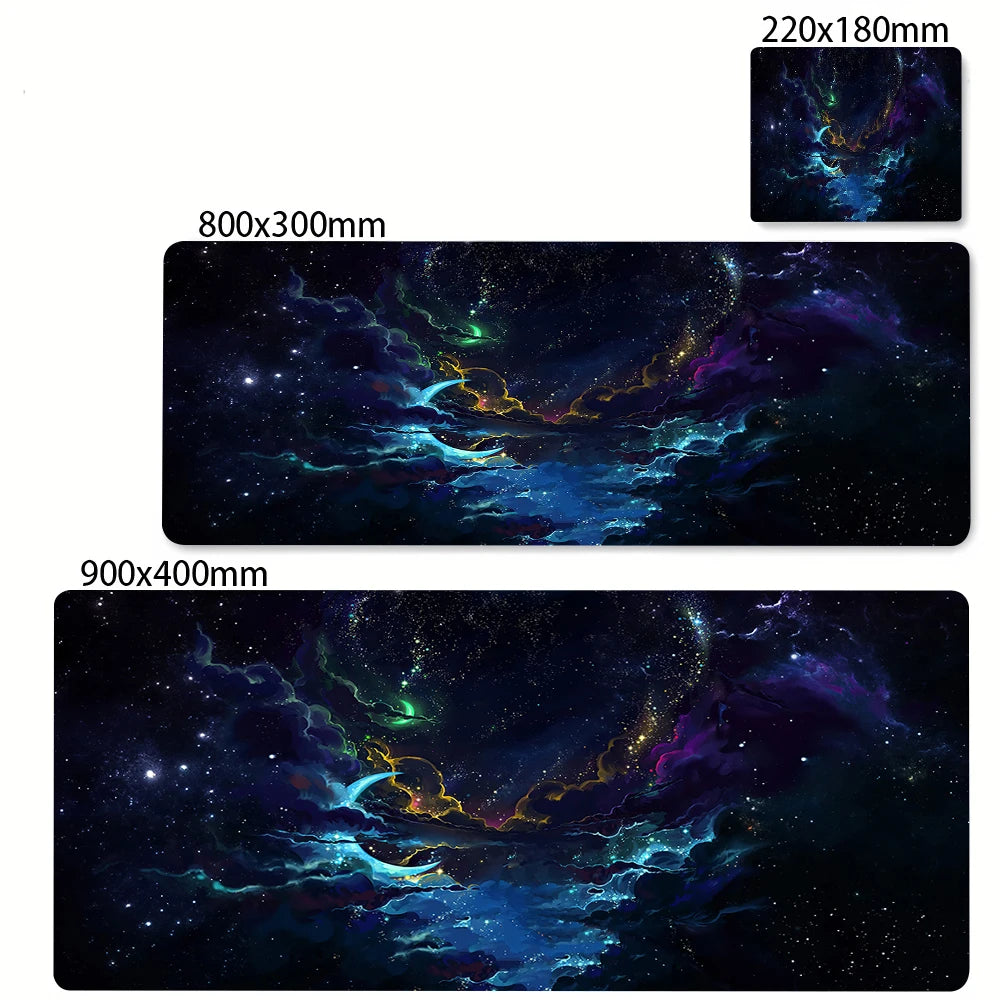 XXL Extended Anti-Slip Starry Sky Mouse Mat for PC Gaming Desks and Office Keyboards