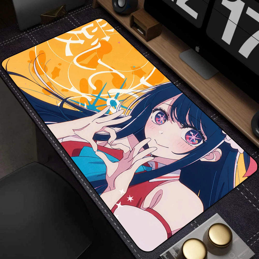 Large Anti-Slip Gaming Mouse Pad with Kawaii Illustration, Extended Deskmat for Keyboard and PC