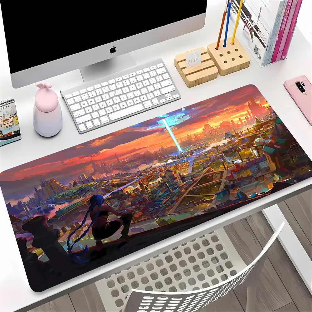 Large Gaming Mouse Pad Anime Desk Mat Non-slip Rubber Surface Keyboard Laptop Table Protector