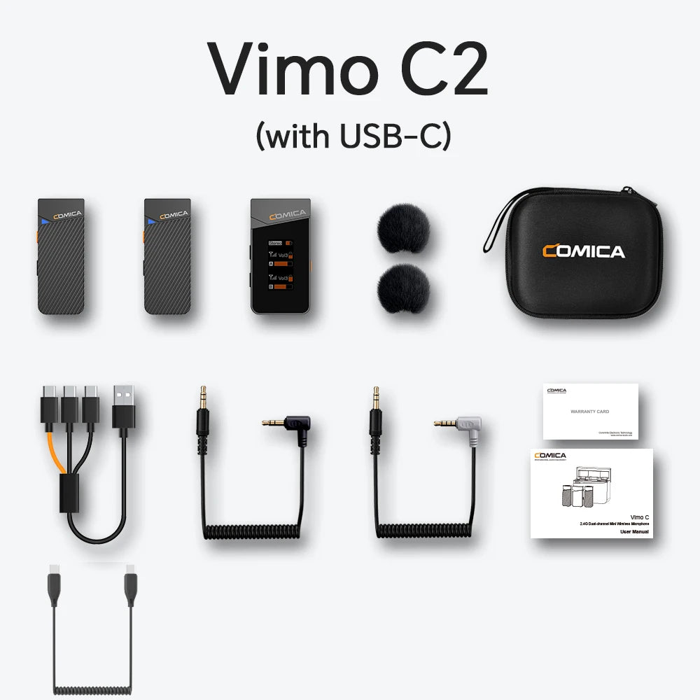 2.4GHz Mini Wireless Lavalier Microphone with Charging Case for Camera Phone Podcast Interview