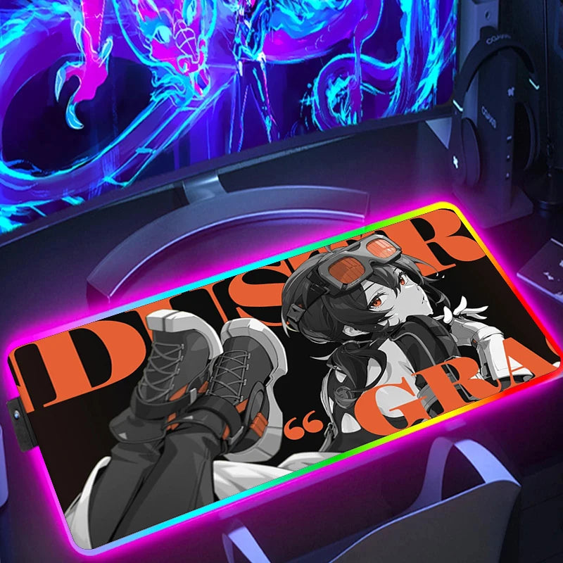 RGB Gaming Mouse Pad XXL with HD Print Non Slip Base Waterproof Rubber Desk Mat for PC Setup