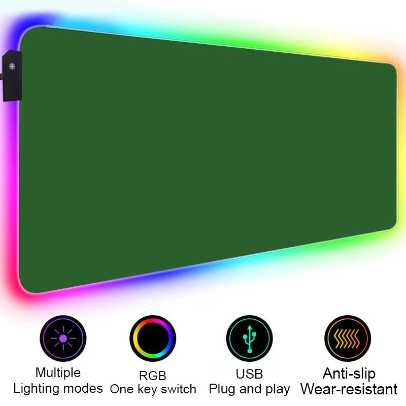 Large RGB Gaming Mouse Pad with LED Backlight Non-Slip Surface for Keyboard and Desk Setup