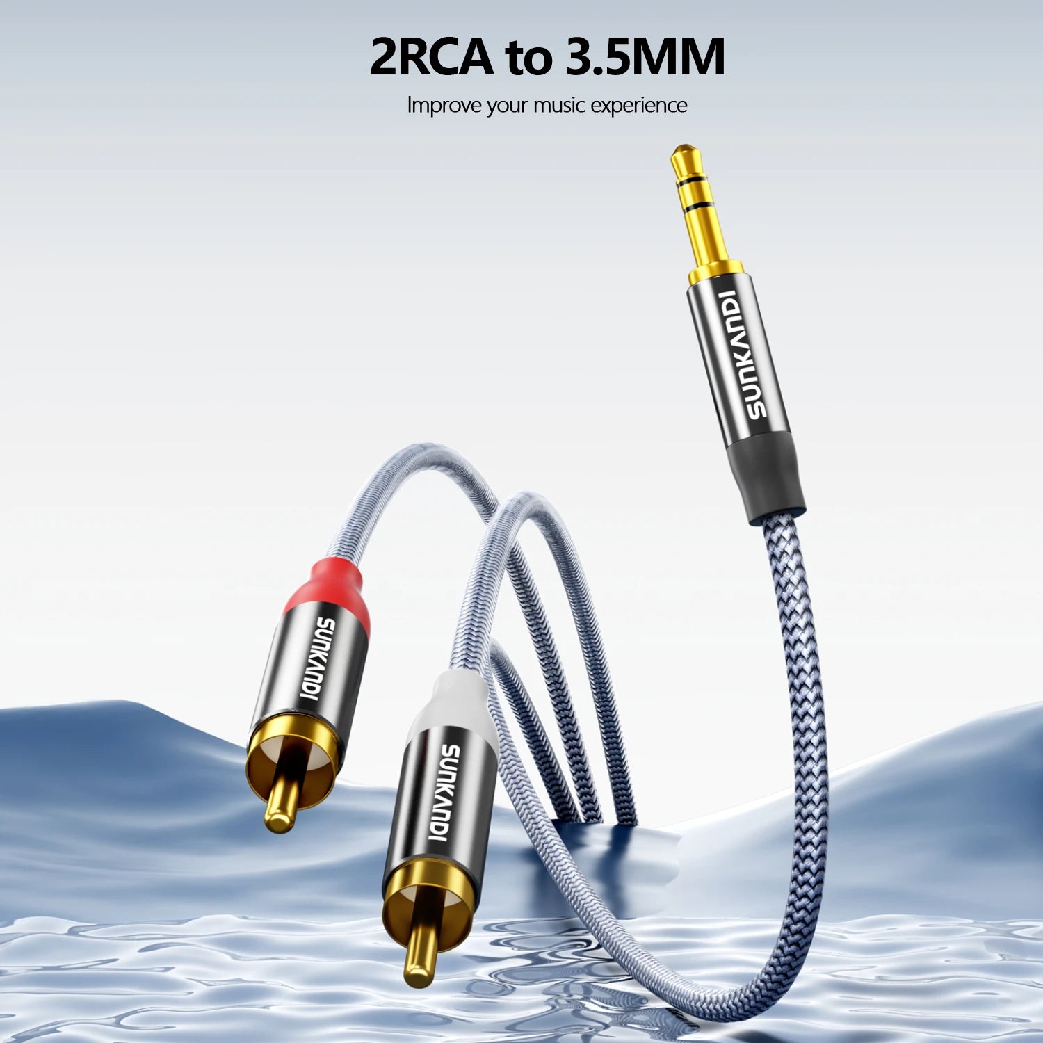 RCA to 3.5mm Stereo Audio Cable for Smartphones Tablets Speakers HDTV & Home Audio Devices