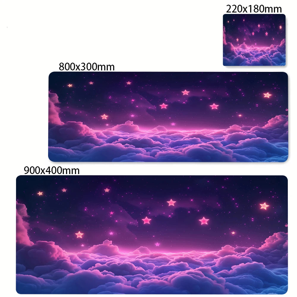 XXL Extended Anti-Slip Starry Sky Mouse Mat for PC Gaming Desks and Office Keyboards